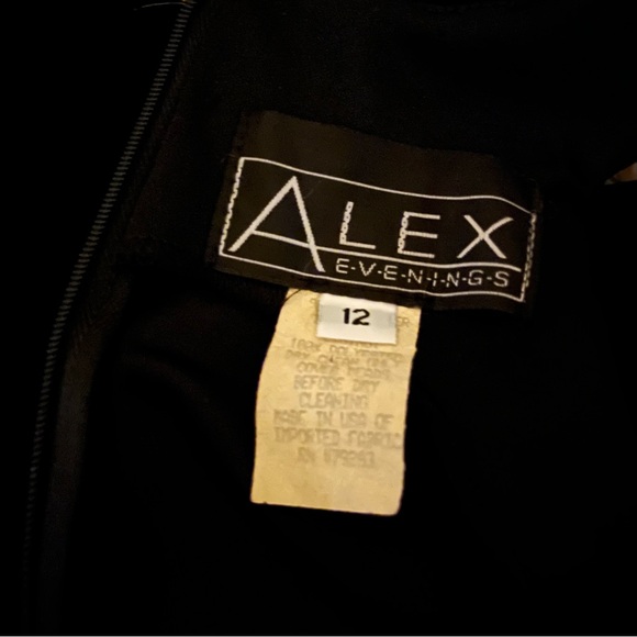 Black Velvet Vintage Evening Gown - Picture 6 of 7